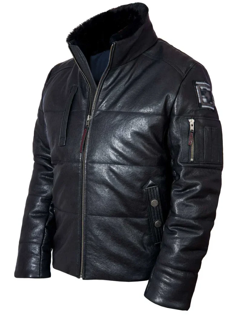 Box Stitched Heavy Biker Leather Jacket