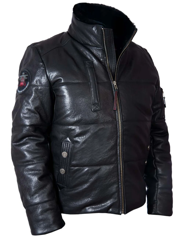 Box Stitched Heavy Biker Leather Jacket