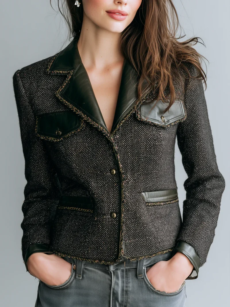 Fabric Short Coat For Ladies